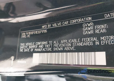 2014 Volvo S60 T5 from USA, damaged, VIN YV1612FS1E2271795